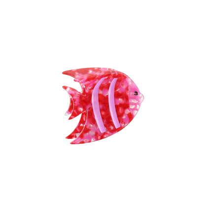 Fisk Hårklemme - Rød/Pink