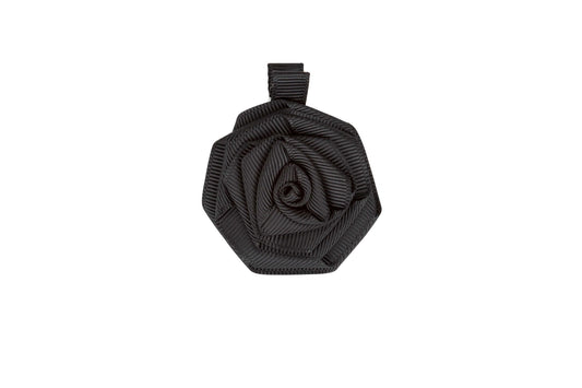 Rose Hårspænde - Sort - 5,5 cm