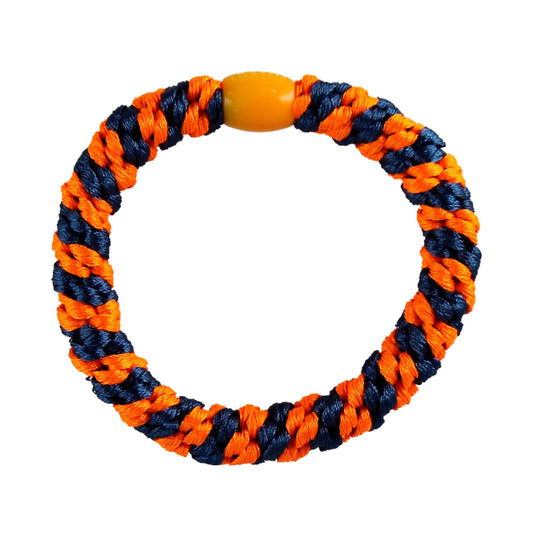 Flettet Hårelastik - Multi Neon orange, blå