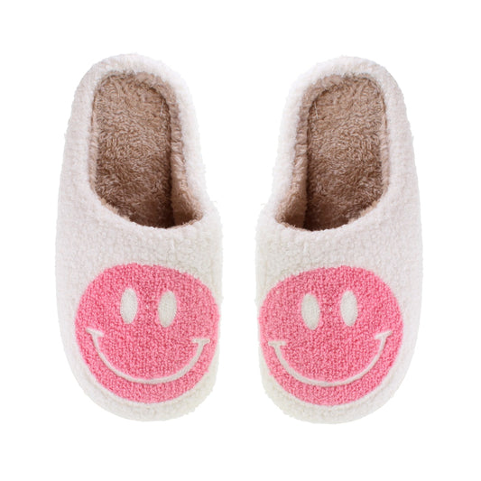 Slippers Smiley - Hvid/Pink