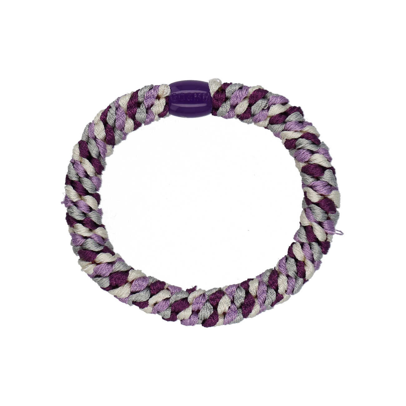 Flettet Hårelastik - Multi Purple, grey