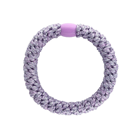 Flettet Hårelastik - Glitter Purple